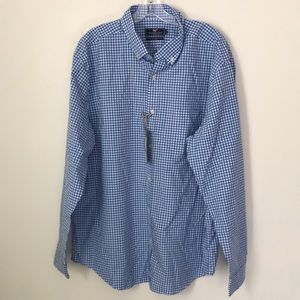 Men's Vineyard Vines Classic Fit Murray Shirt Seafloor Gingham Hull Blue XL NWT